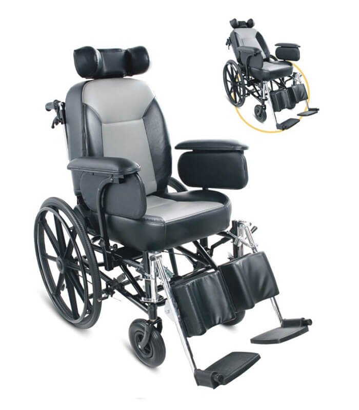 Fauteuil roulant robuste inclinable au maroc